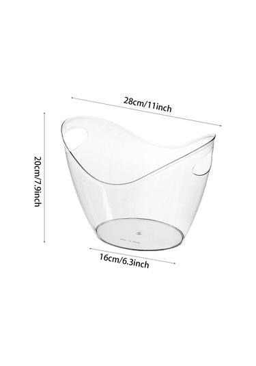 2 Adet Buz Kovası 4 Litre Şampanya Şarap Kovası Temiz Akrilik İçecek Küveti Parti İçecekler Şarap, Şampanya Veya Bira Şişeleri Bar Malzemeleri İçin Buz Küveti Buzlu