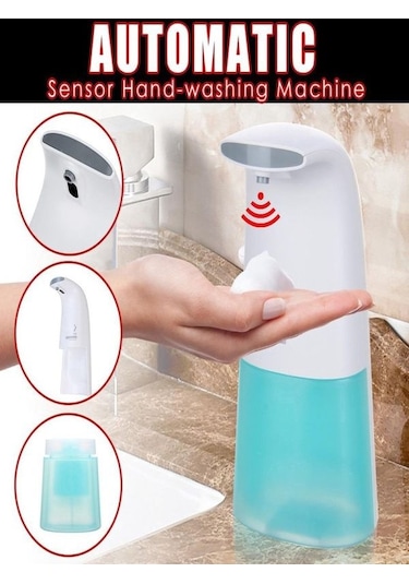 Sensorlu Usb Şarjlı Sıvı Sabunluk Kopuk Verici 21x5x10cm 300ml