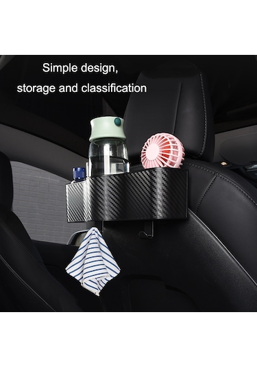 Cbtx Araba Koltuğu Arka Saklama Kutusu Arka Asılı Bardak Tutucu Siyah