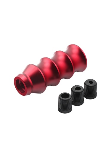 Wezone Alüminyum Vites Topu, 8/10/12mm Adaptörlü, Manuel Ve Otomatik Vitesler İçin, Kırmızı, Evetli Kuru Tutuş, Evetli Yüksek Kalite