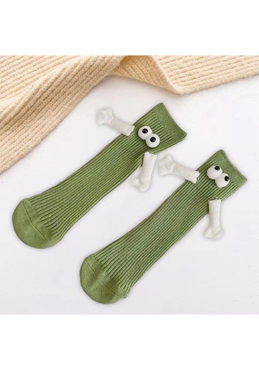 Suntek Sevimli Orta Tüp Çorap Kulüp Ünlü Ayak Komik Yeşil Yeşil
