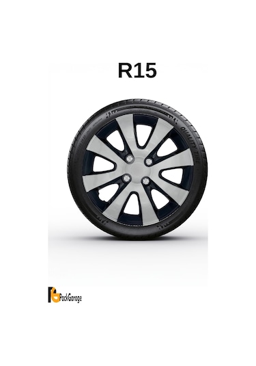 Chevrolet Aveo 15'' İnç Jant Kapağı 4 Adet Siyah Gri C101