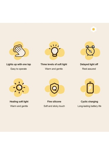 Moe Tavuk Pat Işık Yatak Odası Yumuşak Işık Bebek Besleme Göz Koruma Gece Lambası Oda Başucu Dekoru Beyaz