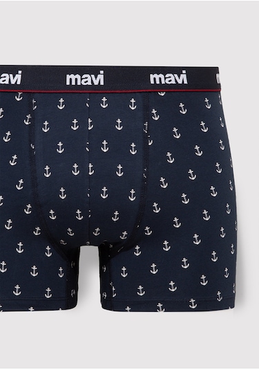 Mavi - Baskılı Lacivert Boxer 0910735-30717