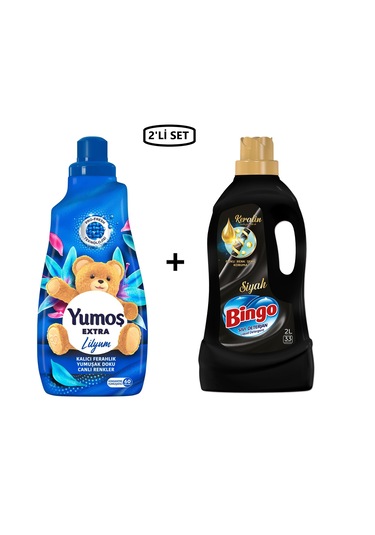 Yumoşlilyumyumuşatıcı1440ml+bingosiyahlariçinsıvıçamaşırdeterjanı