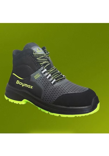Baymax Çelik Burun Kaymaz Tabanlı İş Ayakkabısı Bx-13 Gri