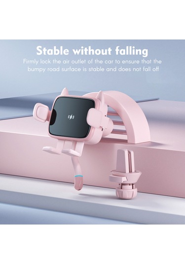 Geeroyoo Otomatik Açılış-kapama Araç Vantilatörlü Kablosuz Şarj Cihazı, 15w Hızlı Şarj, 4.7-7 İnç Telefonlar İçin Navigasyon Tutucusu Siyah Siyah