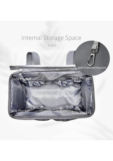 Flybuy Su Geçirmez Pratik Büyük Kapasiteli Bebek Bezi Çantası Anne Çantası Siyah