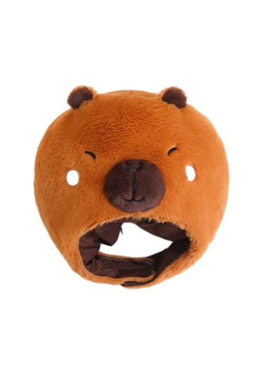 Suntek Peluş Hayvan Şapka Kapibara Şapkalar Erkek Kız Nefes Kahverengi