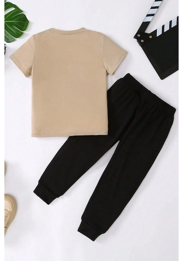 Çocuk Bear Bear Alt - Üst Eşofman Takımı Siyah