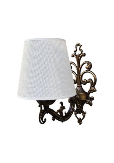 Tekli Elbe Aplik Eskitme Krem Rengi Şapkalı Kahverengi