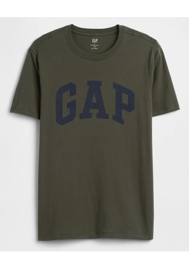Gap Everyday Soft Basic Logo 856659 T-shirt Kısa Kol Tişört Erkek T-shirt Haki-14331
