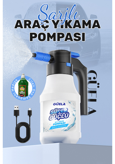 Yeni Model Şarjlı Otomatik Yüksek Basınçlı Oto Araba Yıkama Ve Te