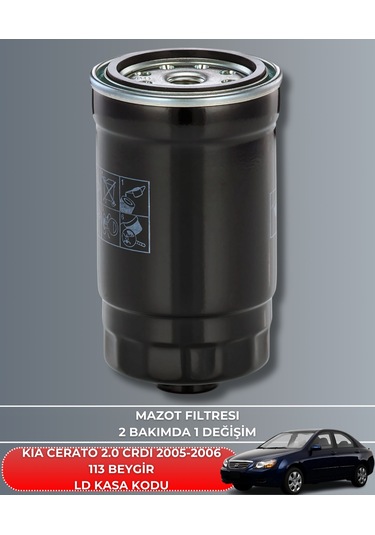 Kıa Cerato 2.0 Crdı 2005-2006 113 Beygir Mazot Yakıt Filtresi