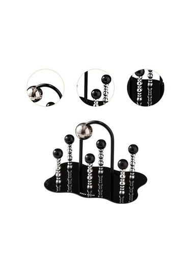 Trendooze 6 Süzgeci Yemek Masası Bardak Kurutma Rafı Ters Ofis Siyah Siyah