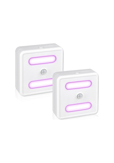 Konesam Td002 Hareket Sensörlü Uv Cihazlı Led Lambası - Pilli Dolap Işığı, Tuvalet Işığı, Ev İçin Otomatik Açık/kapat, Mikrobakteri Öldürücü, Kolay Kurulum Beyaz