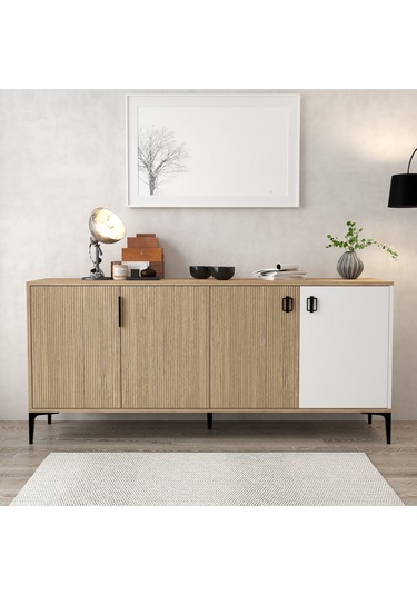 4005 Neva Konsol 180 Cm Yunus - Sepet - Beyaz Konsol - Tv Ünitesi - Yemek Odası Yunus - Beyaz - Sepet