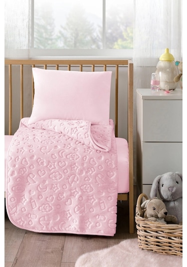 Özdilek Embos Bebek Battaniyesi 100x120 -pembe Pembe
