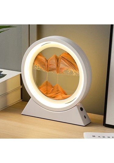 Honeybeeshop Usb Çalışmalı Yeşil 3d Kum Sanatı Gece Lambası Led Işık Oturma Odası Ofis Dekoru Yeşil