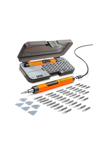 Xuweiwei Turuncu Dijital Ekran Sessiz Yüksek Torklu Şarj Edilebilir Lityum Bataryalı Usb Mini 46si 1 Arada Kablosuz Dijital Tornavida Seti -