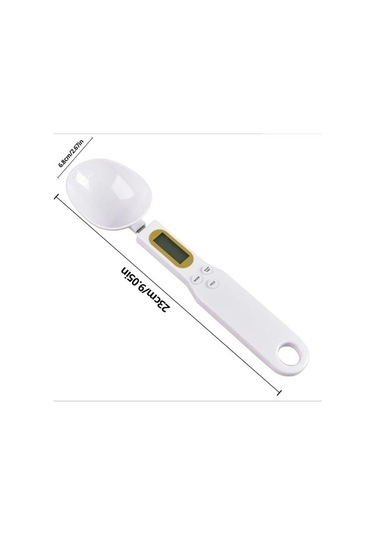 Wondernest Dijital Tartı Kaşık Mutfak Ölçüm Lcd Beyaz Ayarlanabilir 1 Adet Beyaz