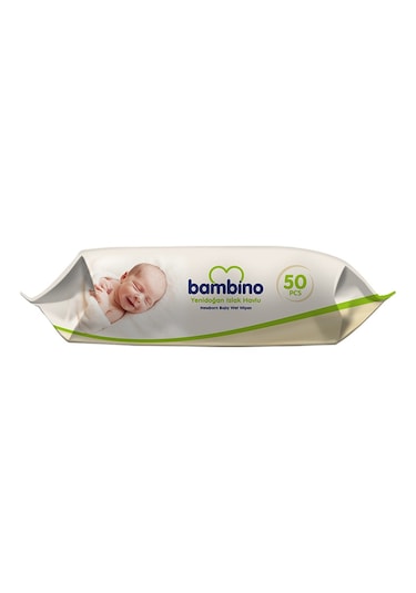 Bambino Yenidoğan Islak Havlu 50'Li
