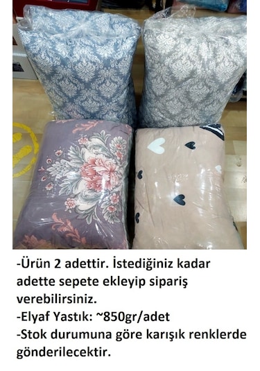 2 Adet Standart Elyaf Yastık 850gr