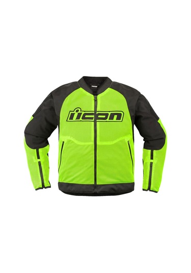 Icon Overlord 3 Mesh Korumalı Motosiklet Montu Siyah Sarı