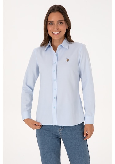 U.s. Polo Assn. Kadın Açık Mavi Gömlek Basic 50308043-vr003 Acık Mavı U.s. Polo Assn. Kadın Açık Mavi Gömlek Basic 50308043-vr003 Acık Mavı