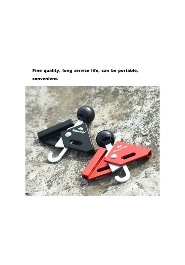 Pazly Alaşım Çadır Ucu Kapakları - 90 Ayarlanabilir, Kaymaz Taban, 6mm Uyumlu Kırmızı Kırmızı