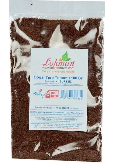 Doğal Tere Tohumu 100 Gr Paket