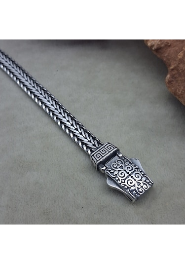 925 Ayar Gümüş Yeni Model Erkek Bileklik 5.5  Mm