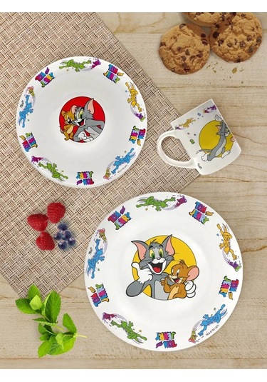 Priority. Tom Ve Jerry Çorba Salatası Kasesi Derin Tepsi 208894311 Mavi