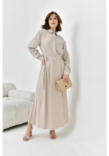 Ftz Women Kadın Modal Etekli Takım Taş 30714-taş Taş