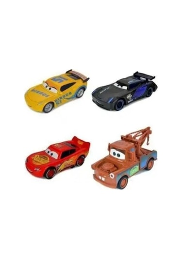 Metal Cars Şimşek Mcqueen Mater Oyuncak Arabalar 4'lü Set