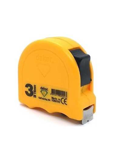 Dekor 294 Şerit Metre Sarı 3x16mm 3 M