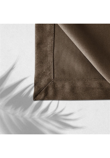 Kadife Dokulu Masa Örtüsü Acı Kahve