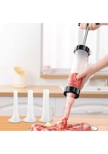 El Krank Manuel Sosis Doldurucu Ev Yapımı Sosis Makinesi Taşınabilir Mutfak Black Siyah