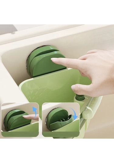 Dashanshop Green Pratik Lavabo Filtre Rafı Tıkanıklık Önleyici Sökülebilir Çöp Filtresi Yeşil