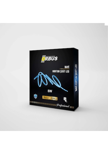 Orbus Mavi Hortum Şerit Led 8w - 5 Metre