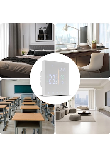 Skycity East1 Sıcaklık Kontrol Cihazı, Tam Dokunmatik Ekran, Çocuk Kilidi, 3a Su Isıtma, Otomatik/manuel Mod, Ntc Sensörlü, Siyah Wifi Yok