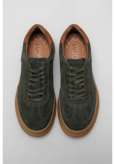 Lufian Adam Erkek Deri Sneaker Ayakkabı Yeşil Yeşil 112230207100600 Yeşil