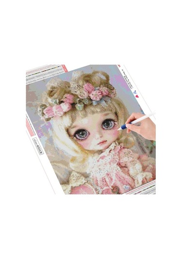 Novahub Elmas Mozaik Çapraz Dikiş Bebek 5d Elmas Boyama Tam Yuvarlak Karikatür Elmas Nakış 50x70