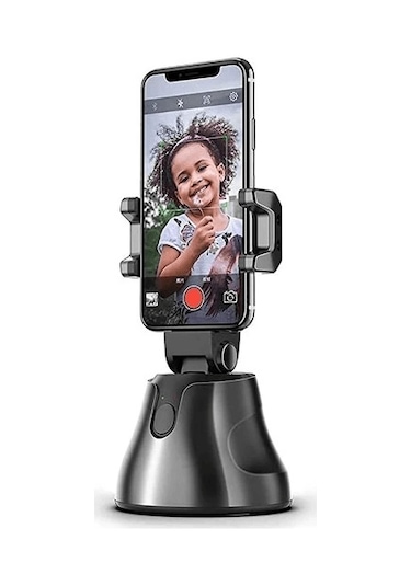 360 Hareket Algılayıcı Sensörlü Akıllı Çekim Selfie Video Takip Tripodu Lisinya Siyah