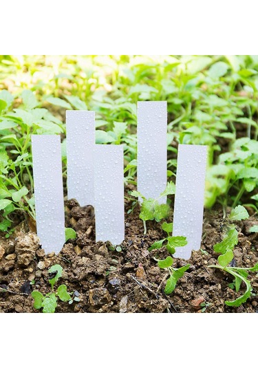 Lemestar 100 Adet Pvc Bahçe Etiketi 10x2cm - Su Geçirmez, Yeniden Kullanılabilir Bitki Tanımlama İmzaları Sarı