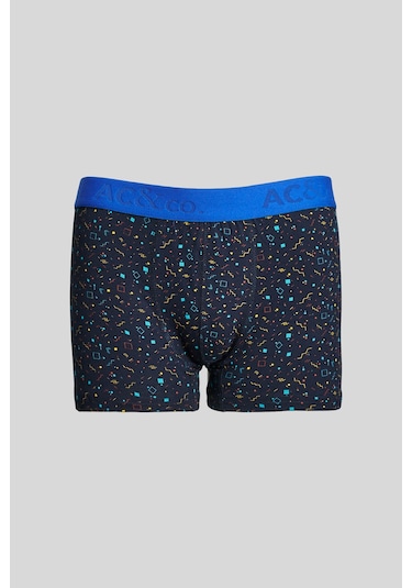Ac&Co / Altınyıldız Classics Erkek Lacivert-Saks Mavi 3'Lü Boxer Paketi 4A03231P3012Lsxs