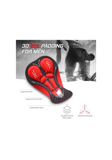 Arsuxeo Erkekler Yaz Bisiklet Şort Hızlı Kuru Nefes Jel Yastıklı Xl Siyah