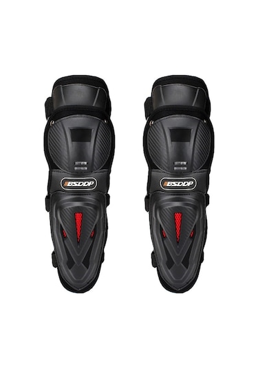 Hallow Autotop Motosiklet Dizlik Ve Dirseklik Set 4 Parça Siyah Siyah