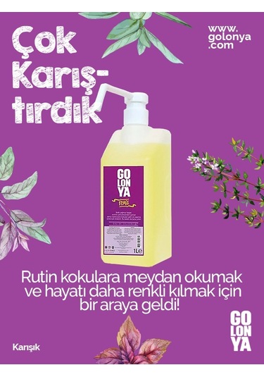 Golonya Karışım Kokulu Sprey Başlıklı Kolonya 1 L