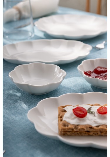 Emsan Gonca 14 Parça 6 Kişilik Kahvaltı Takımı Beyaz